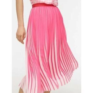 NWOT J Crew Collection Pleated midi skirt peekaboo stripe, Sz 00, $130